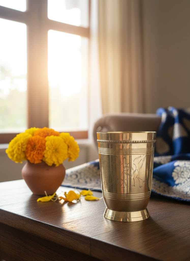 BRASSWARE TUMBLER ENGRAVED